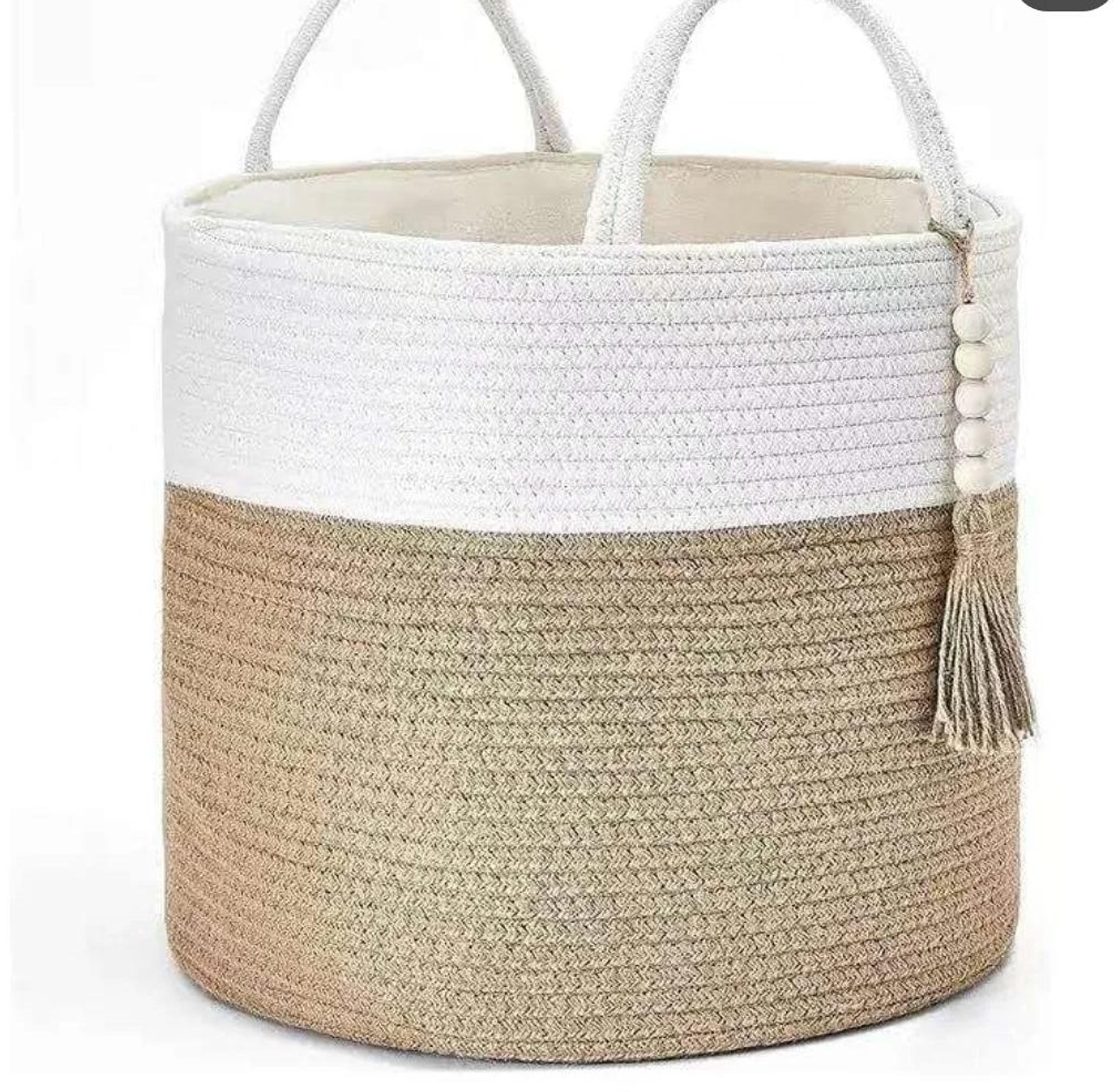 Wooven decorative laundry/toys basket image