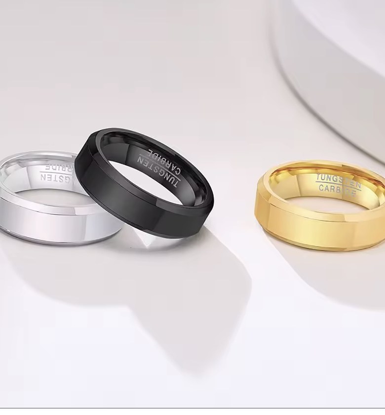 Apex Polished Tungsten Comfort Ring image