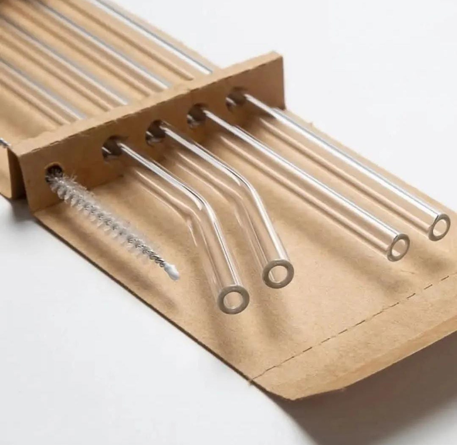 4 Pcs Reusable Glass Straws image