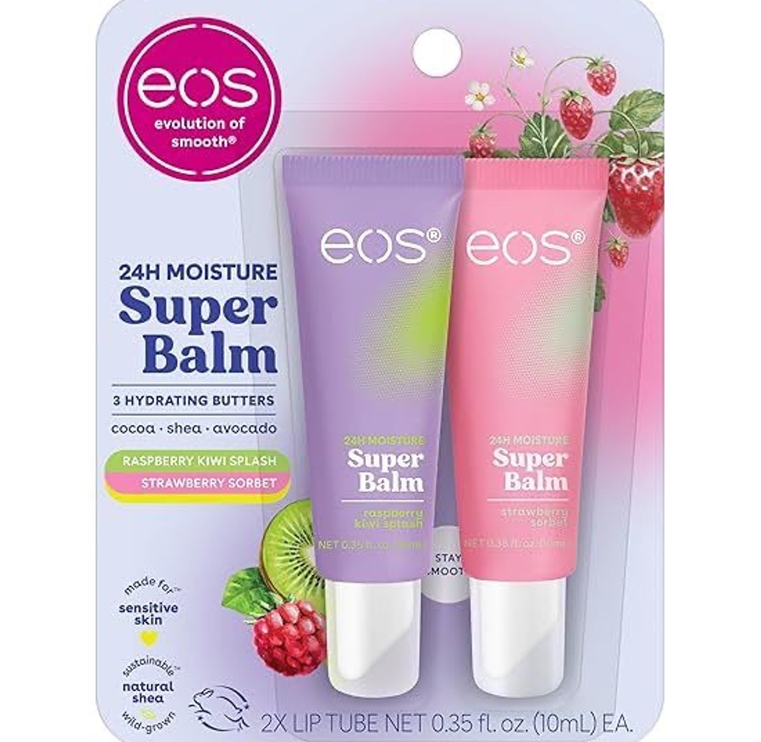 eos Honey Watermelon & Mango Melonade Lip Balm – 24H Moisture Super Balm image
