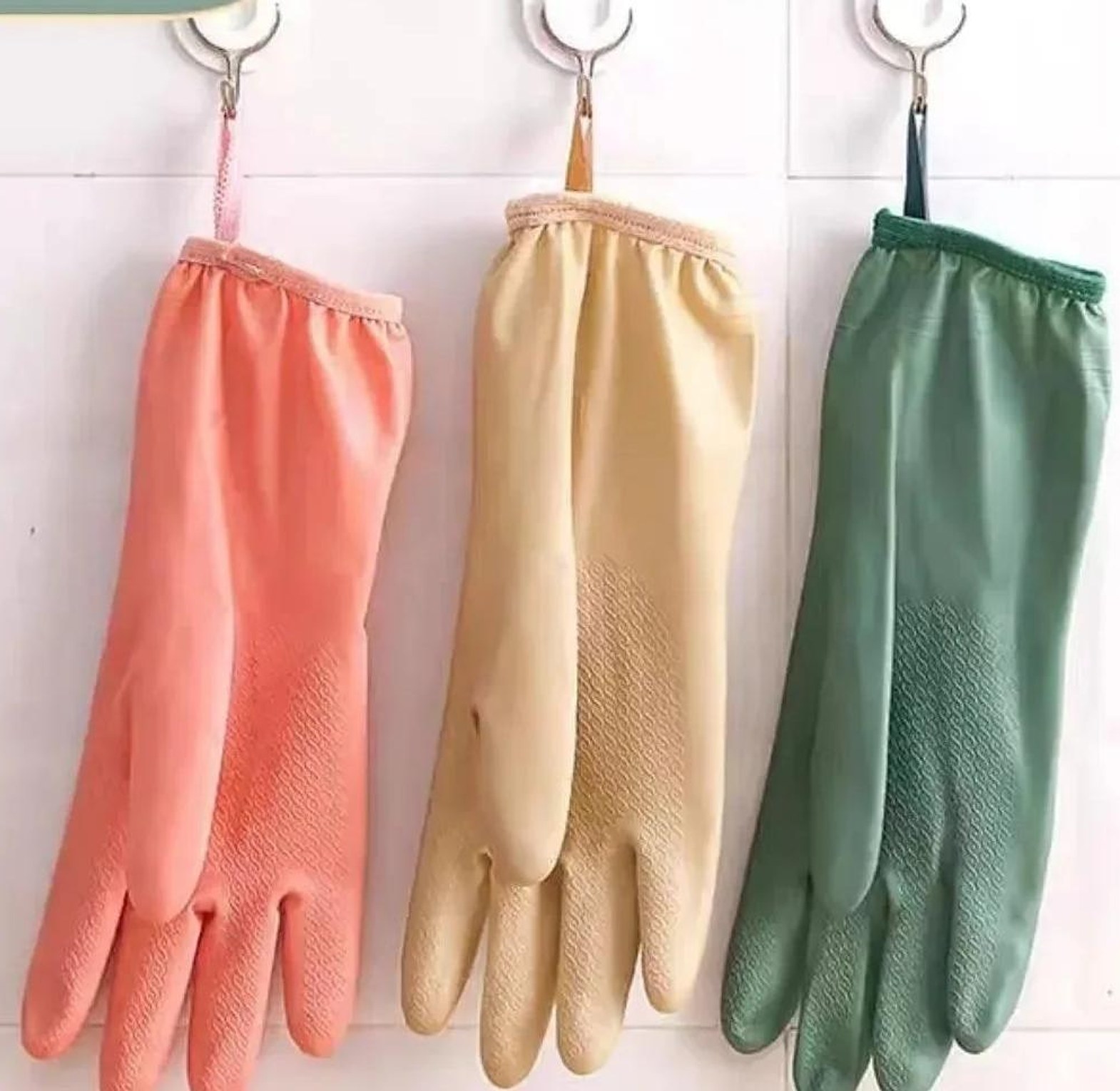 A Pair of Latex reusable Gloves image