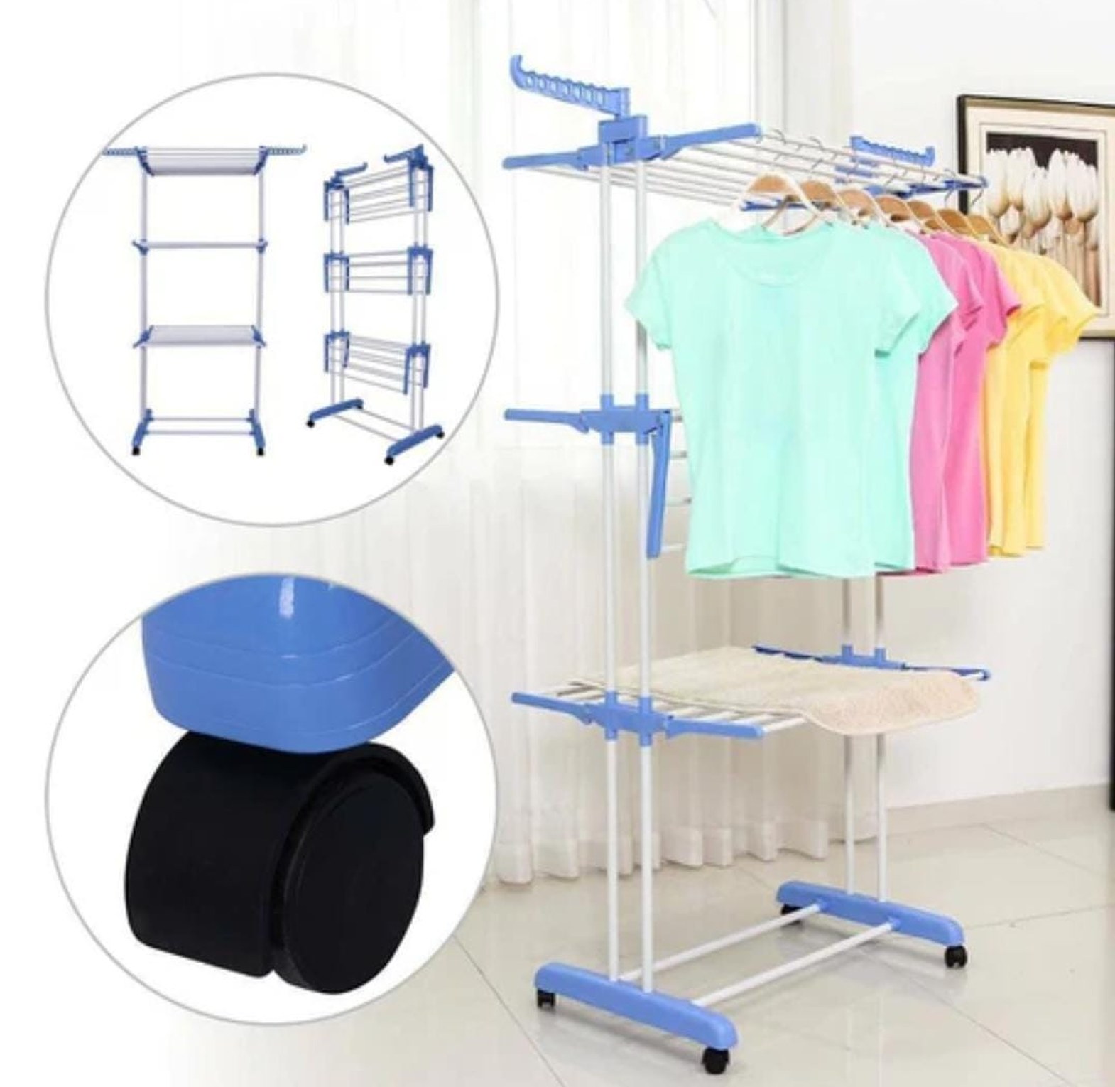 Clothes Drying Stand. 3-Tier Clothes Drying Rack image