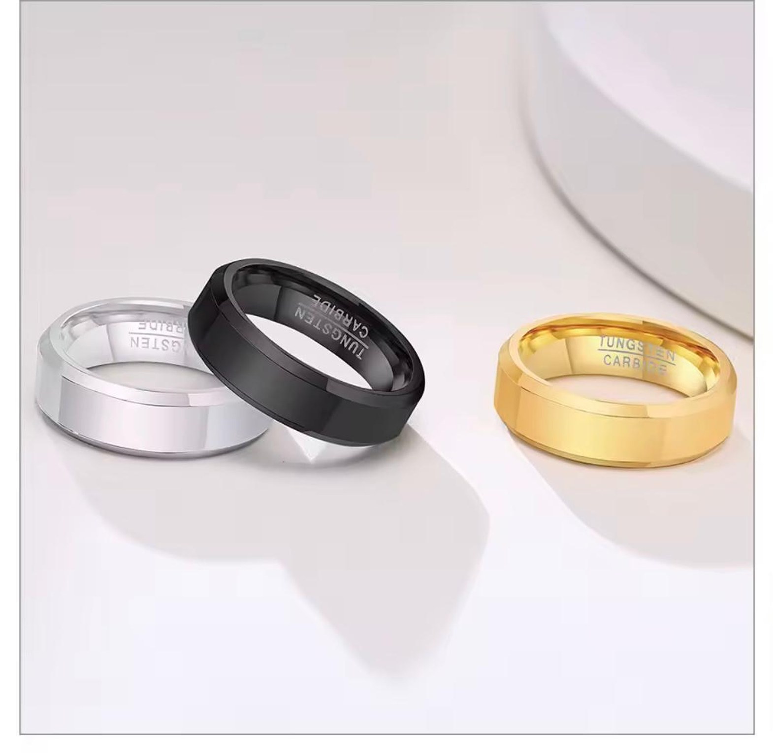 Apex Polished Tungsten Comfort Ring image