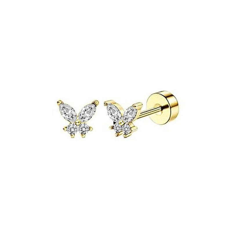 Crystal butterfly studs image