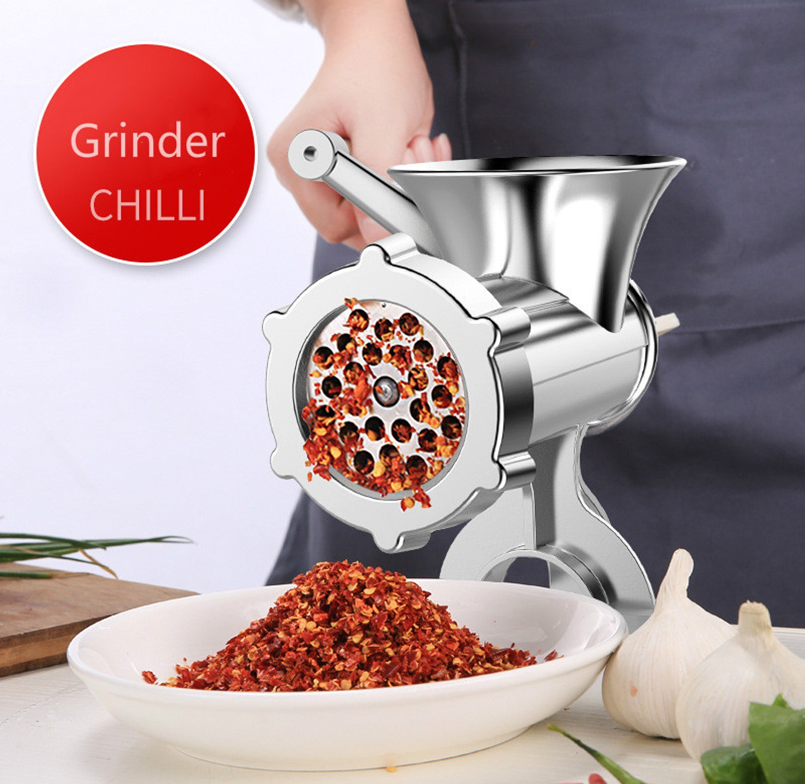 Aluminium Manual Meat Mincer image