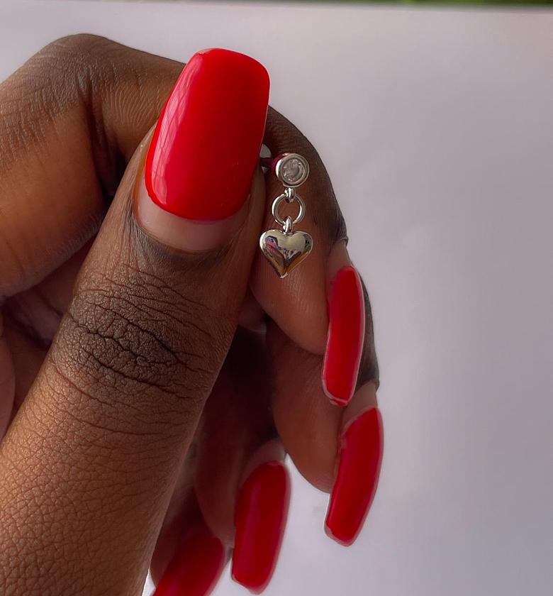 Dangling Heart  Stud image