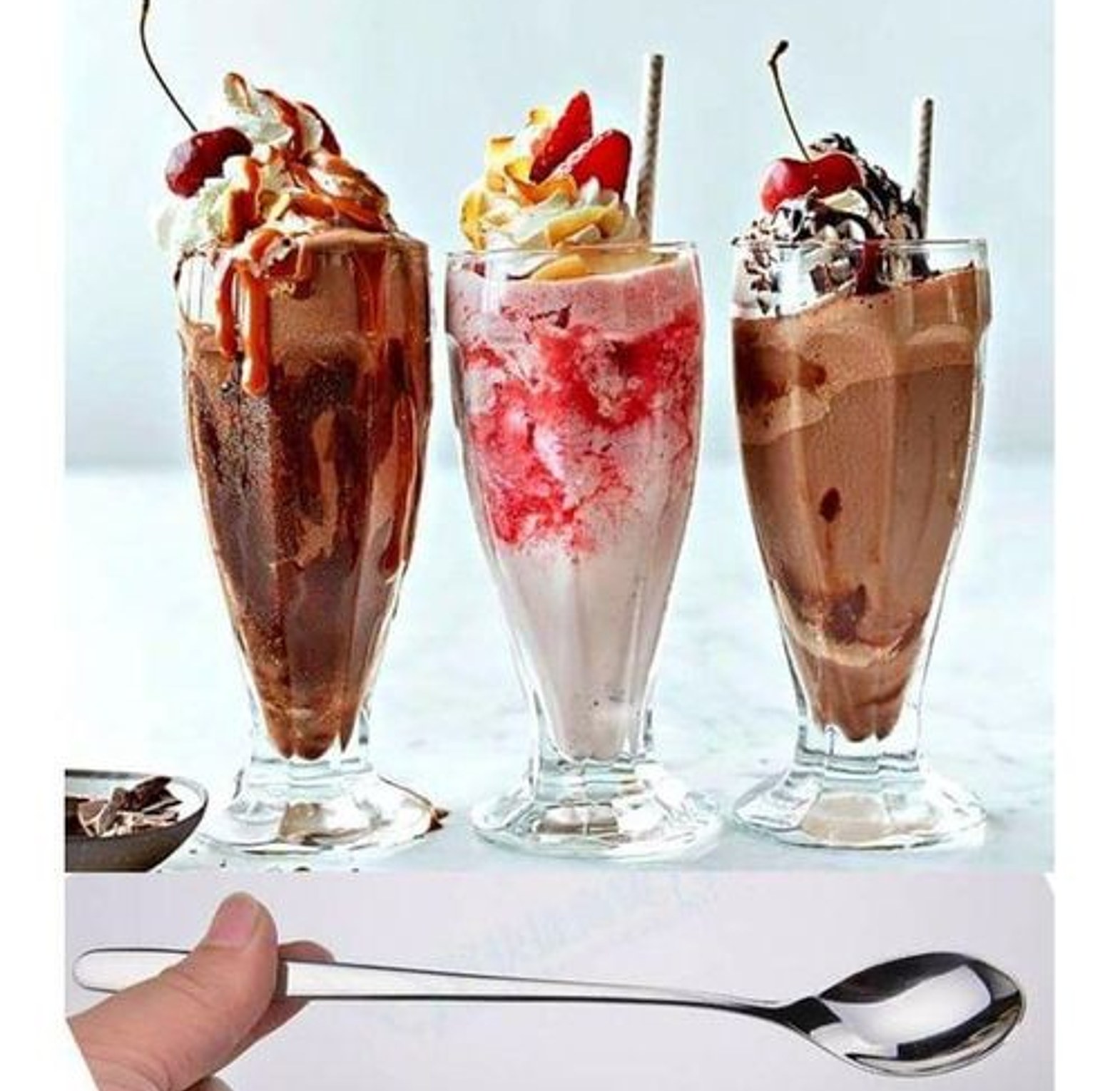 Elegant High Quality Milk Shake Glasses 6 Pcs image