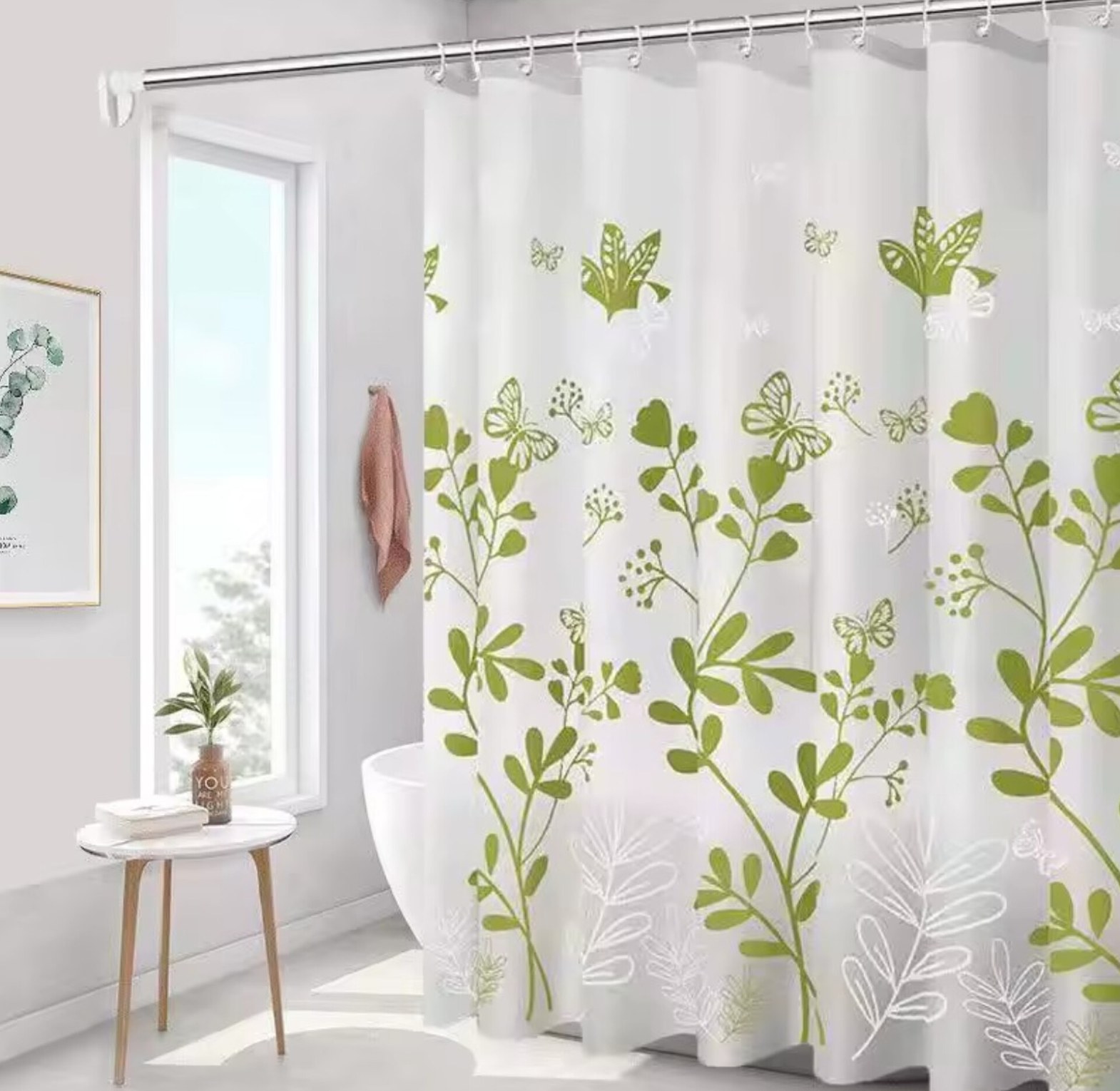 Shower Curtains Waterproof Anti-Mould Bathroom Decor image