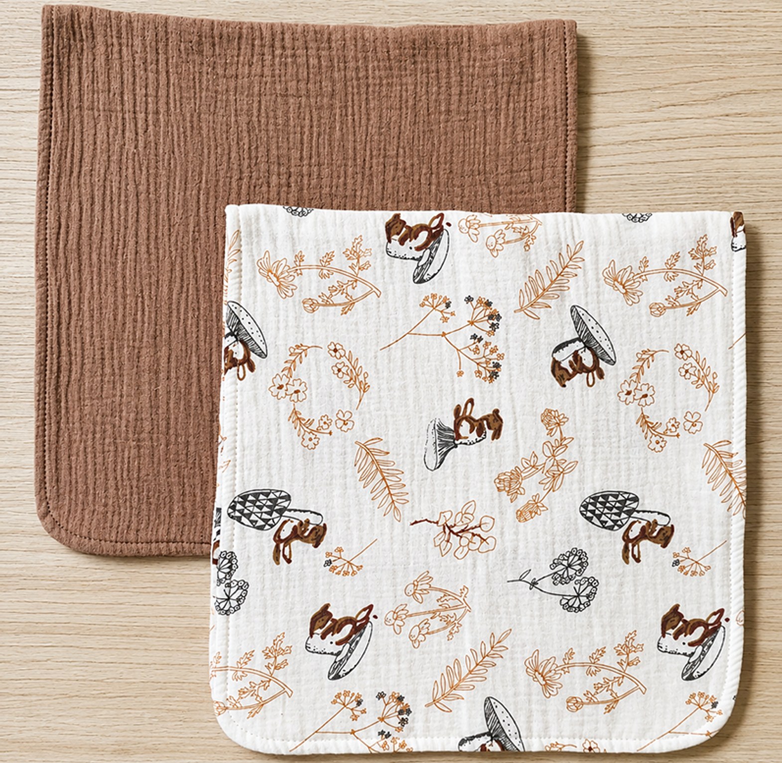 Premium Muslin Burp Cloth Set (2pcs) image