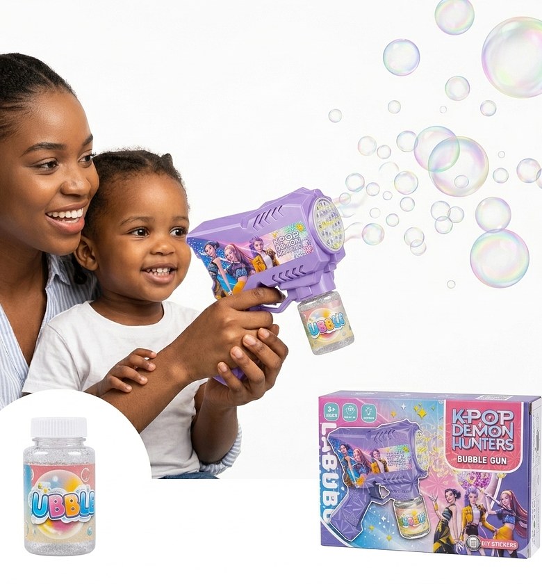 Automatic Bubble Gun Toy Electric Bubble Blaster Machine for Kids Birthday Parties and Outdoor Play image