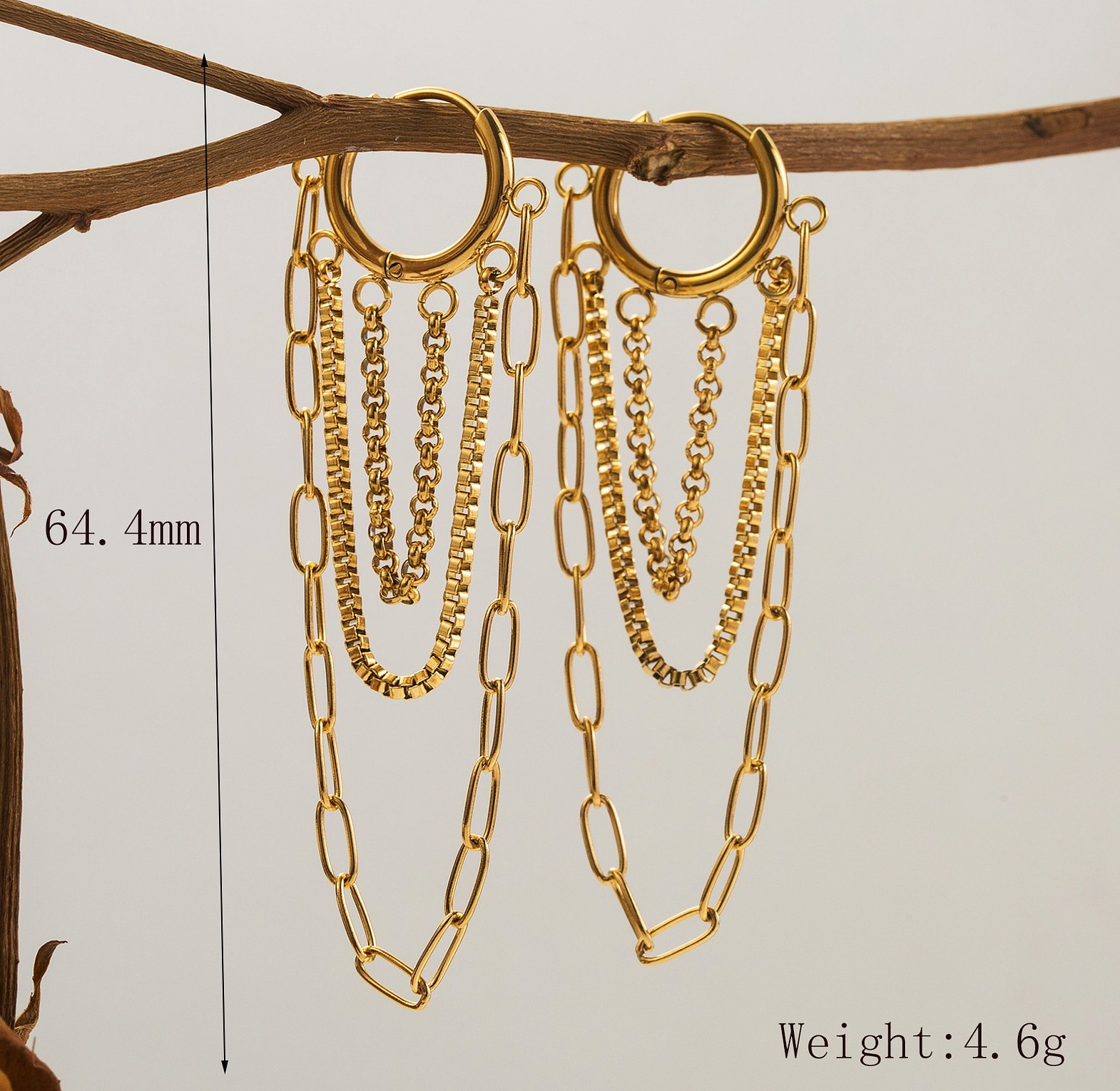Dipping chains Gold image