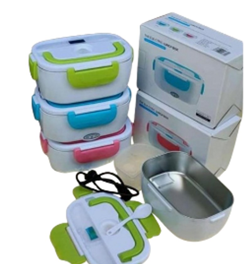 Lunch Box. Electric Portable Heat Lunch Box Food Warmer With Partition image