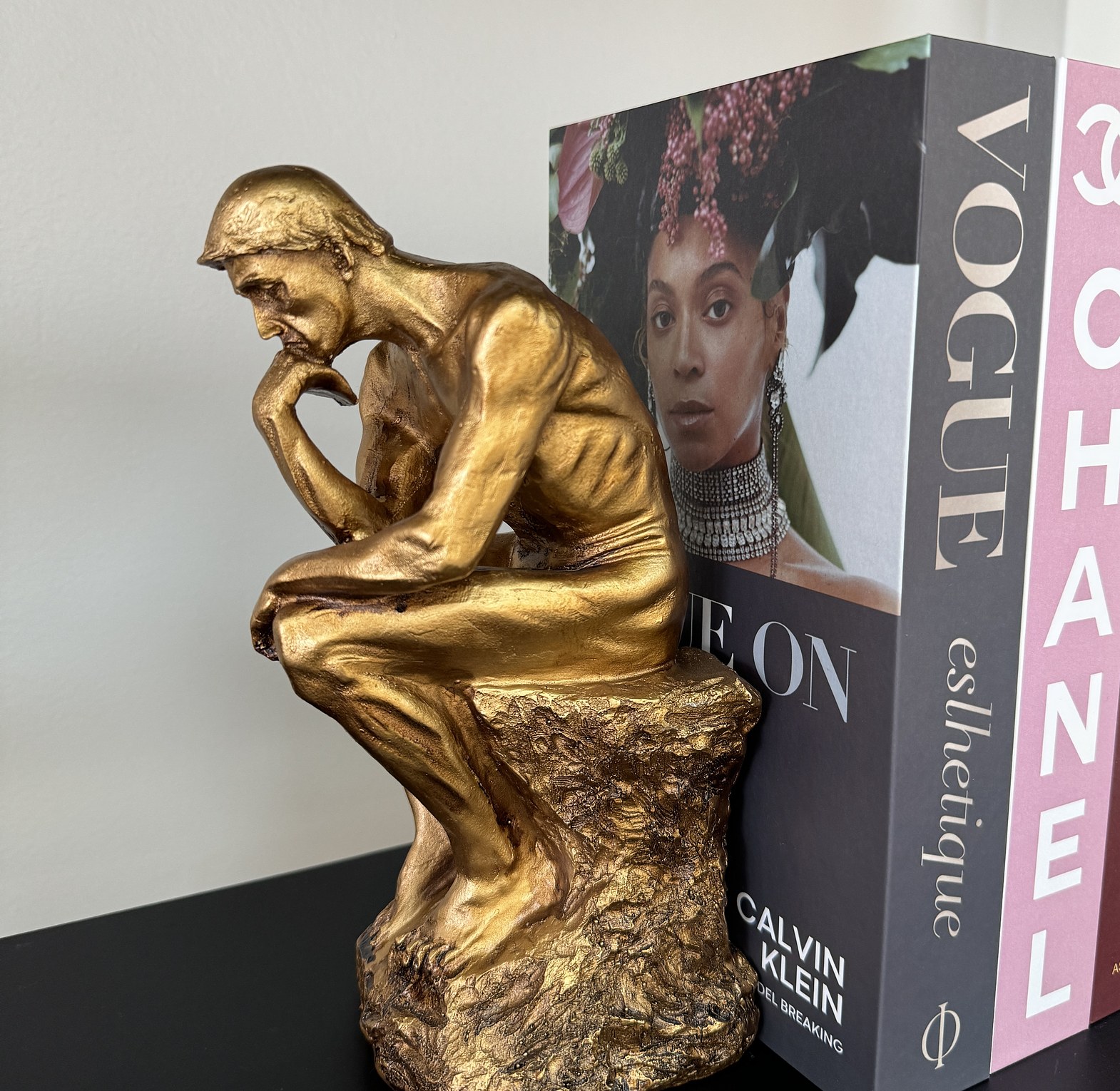 Thinking man bookend image