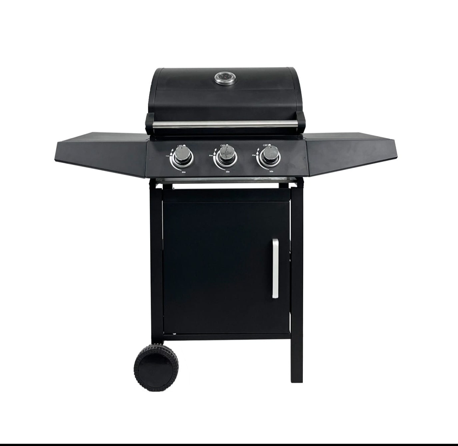 Modern Outdoor Gas Grill Set with Trolley image