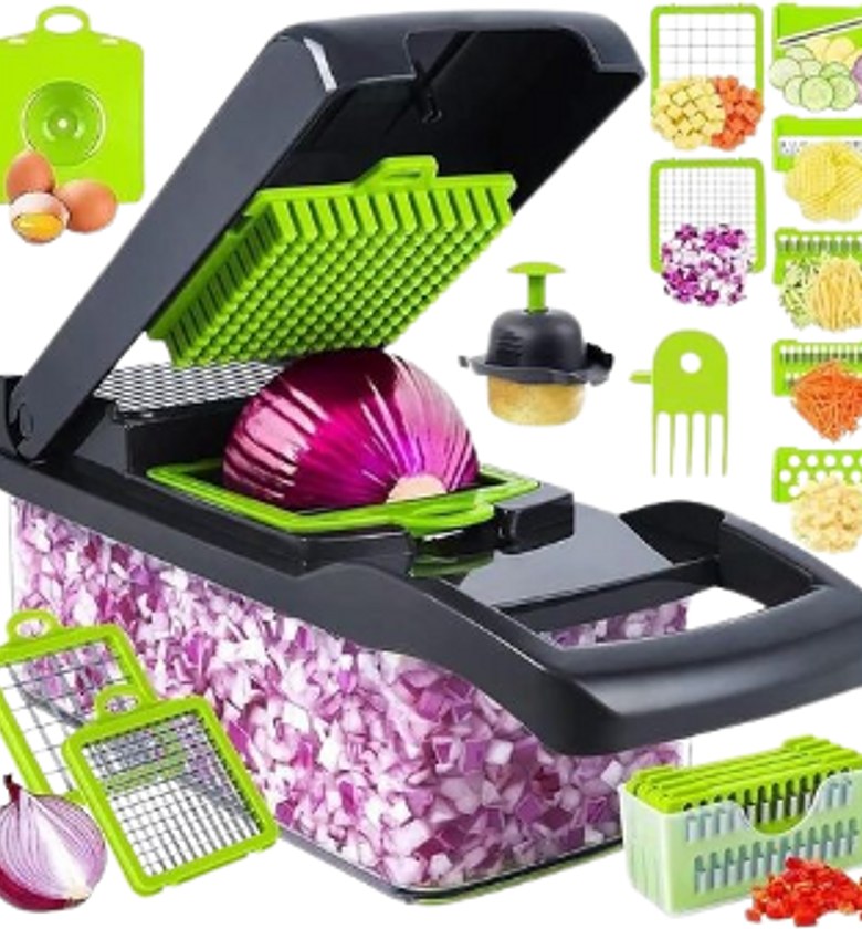 Vegetable Chopper. Nicer Dicer Plus – 12-in-1 Multifunctional Vegetable & Fruit Cutter, Chopper & Slicer image