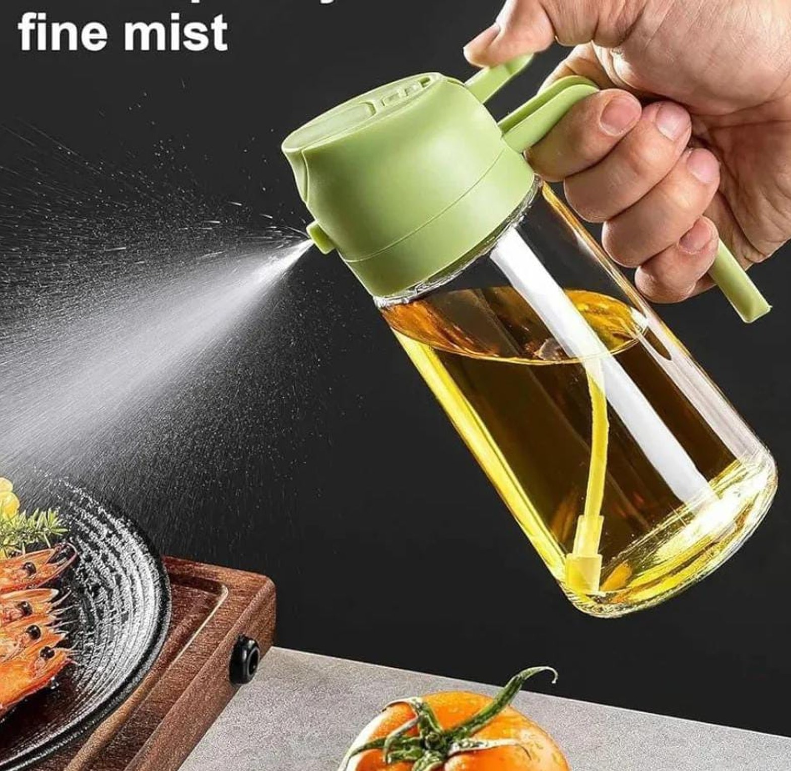 2-in-1 Oil Jar – Sprayer & Dispenser image