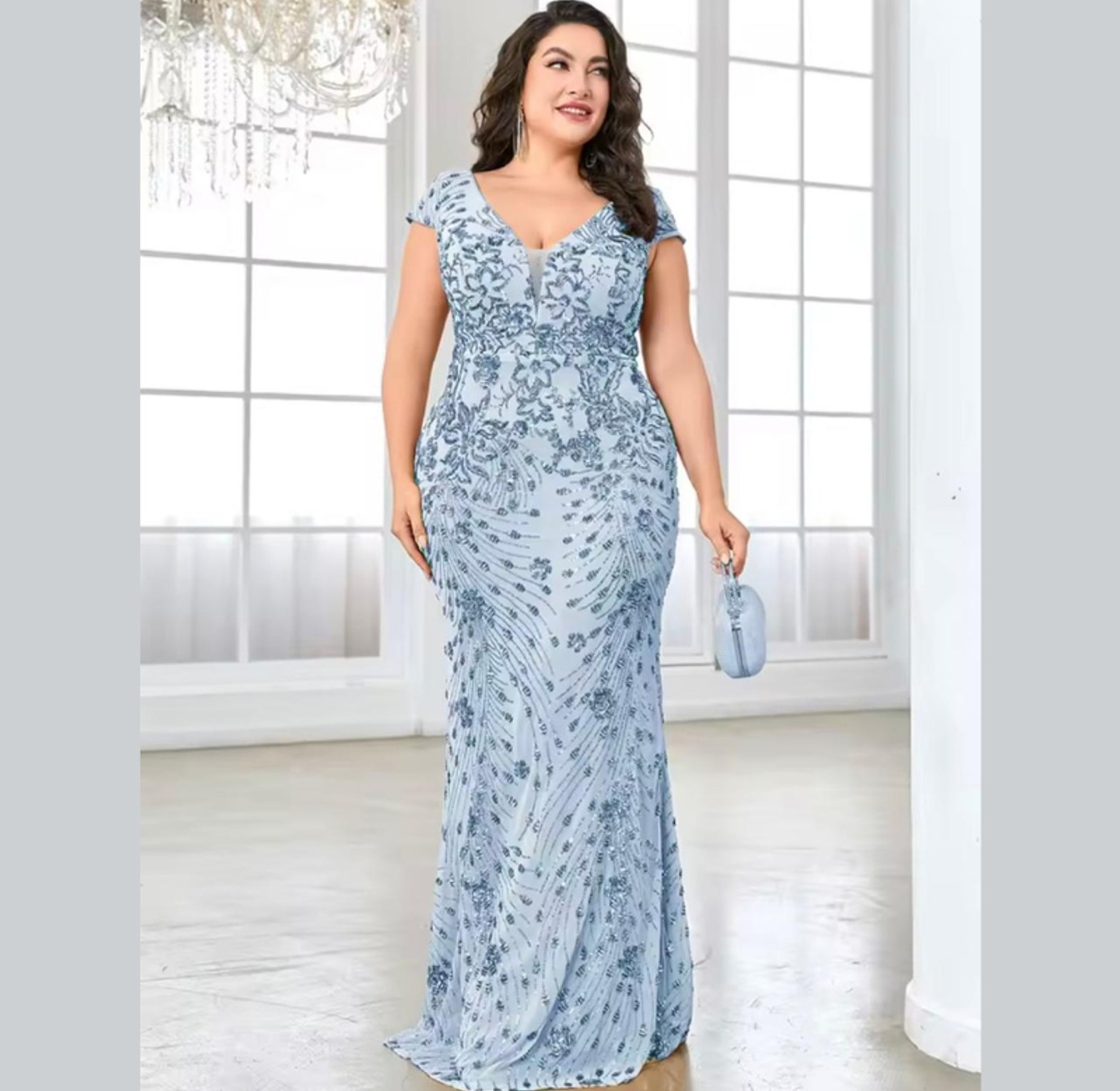Gilded Vine Embellished Mermaid Gown image
