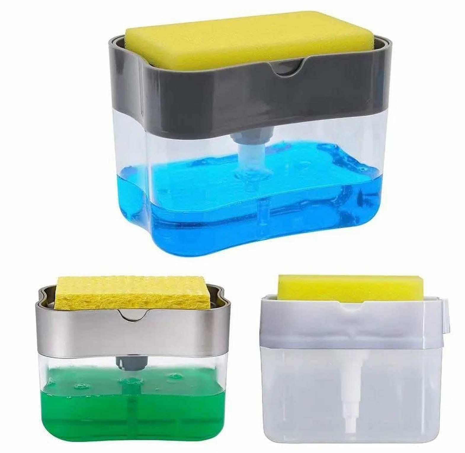 Dish Soap Dispenser and Sponge Holder image