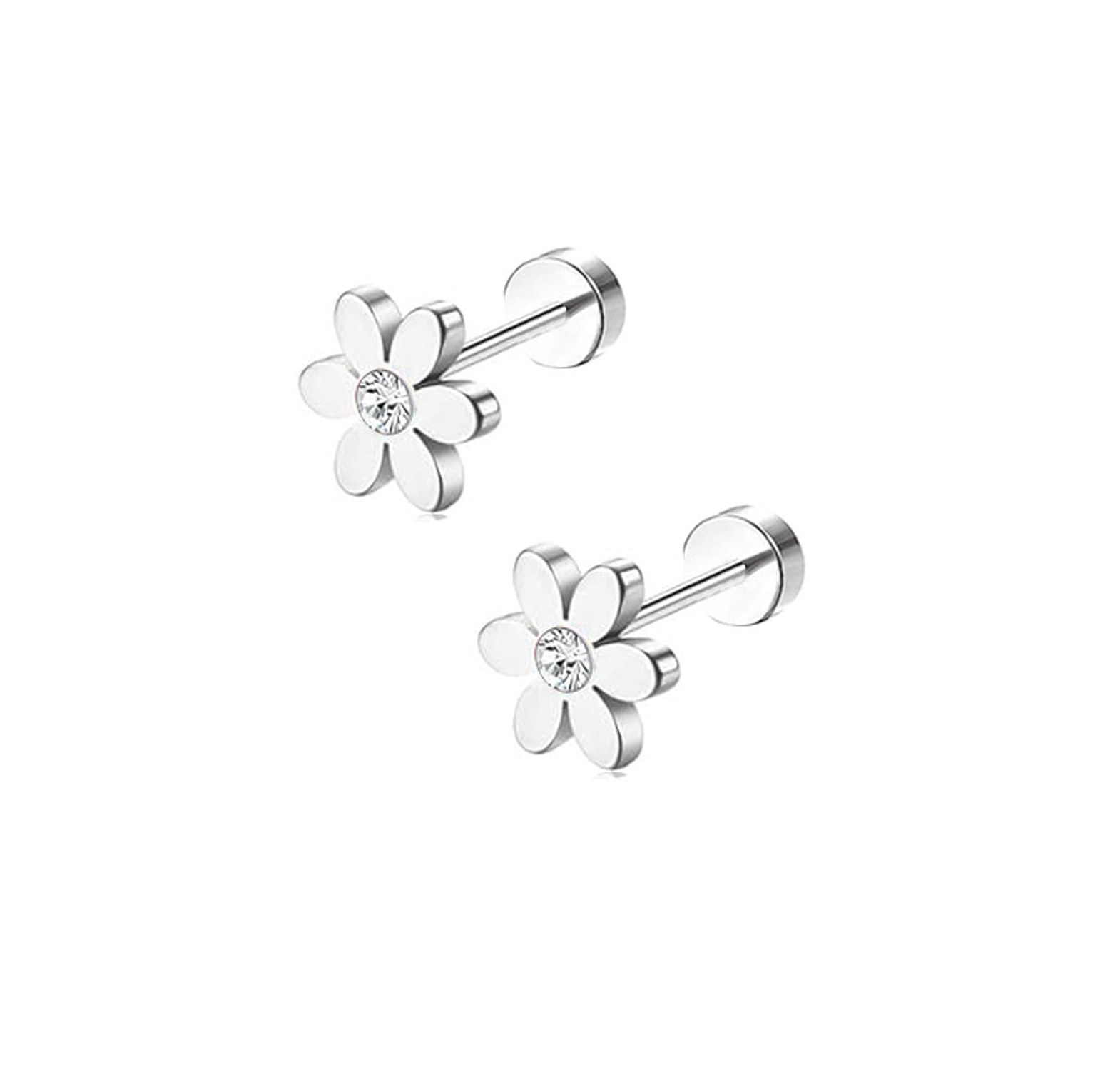 Daisy studs silver image