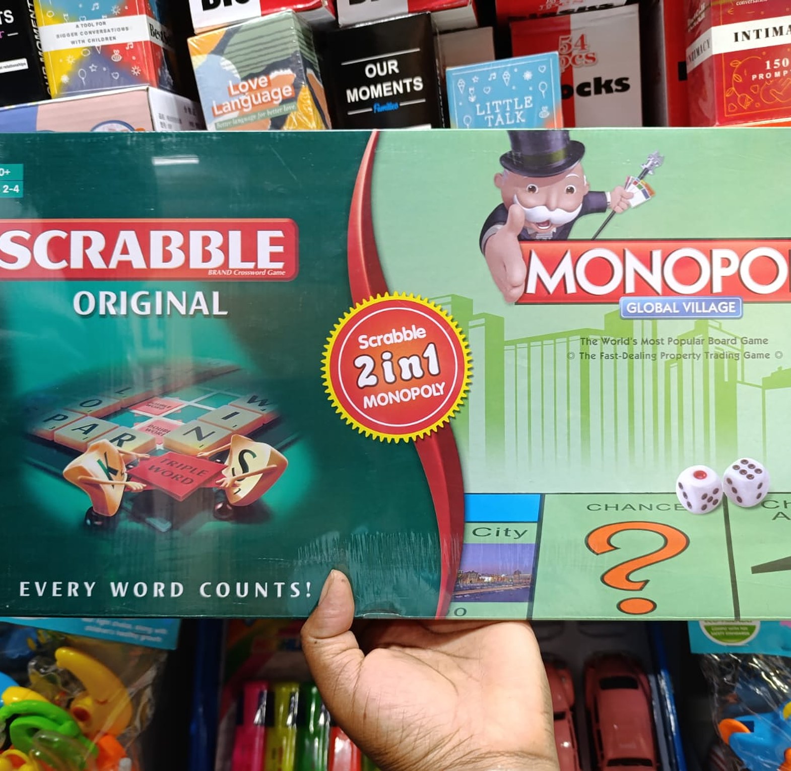 Scrabble 2 in 1 Monopoly Board Game image