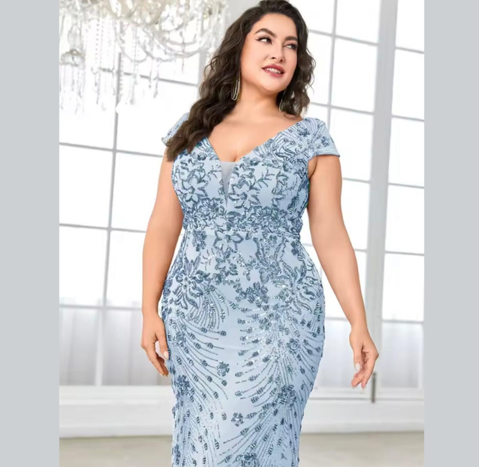 Gilded Vine Embellished Mermaid Gown image
