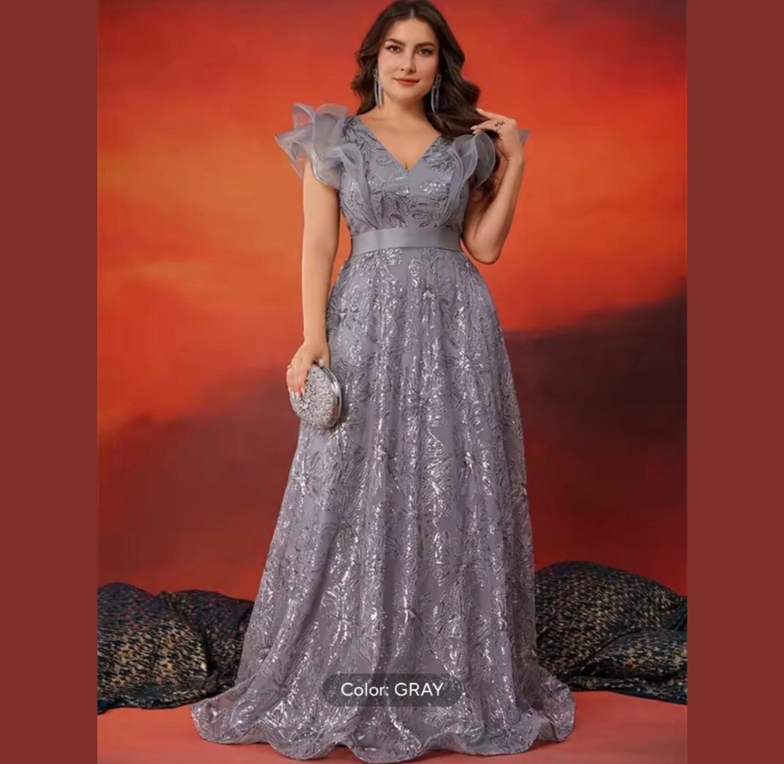 Fairy Wing Embroidered A-Line Gown image