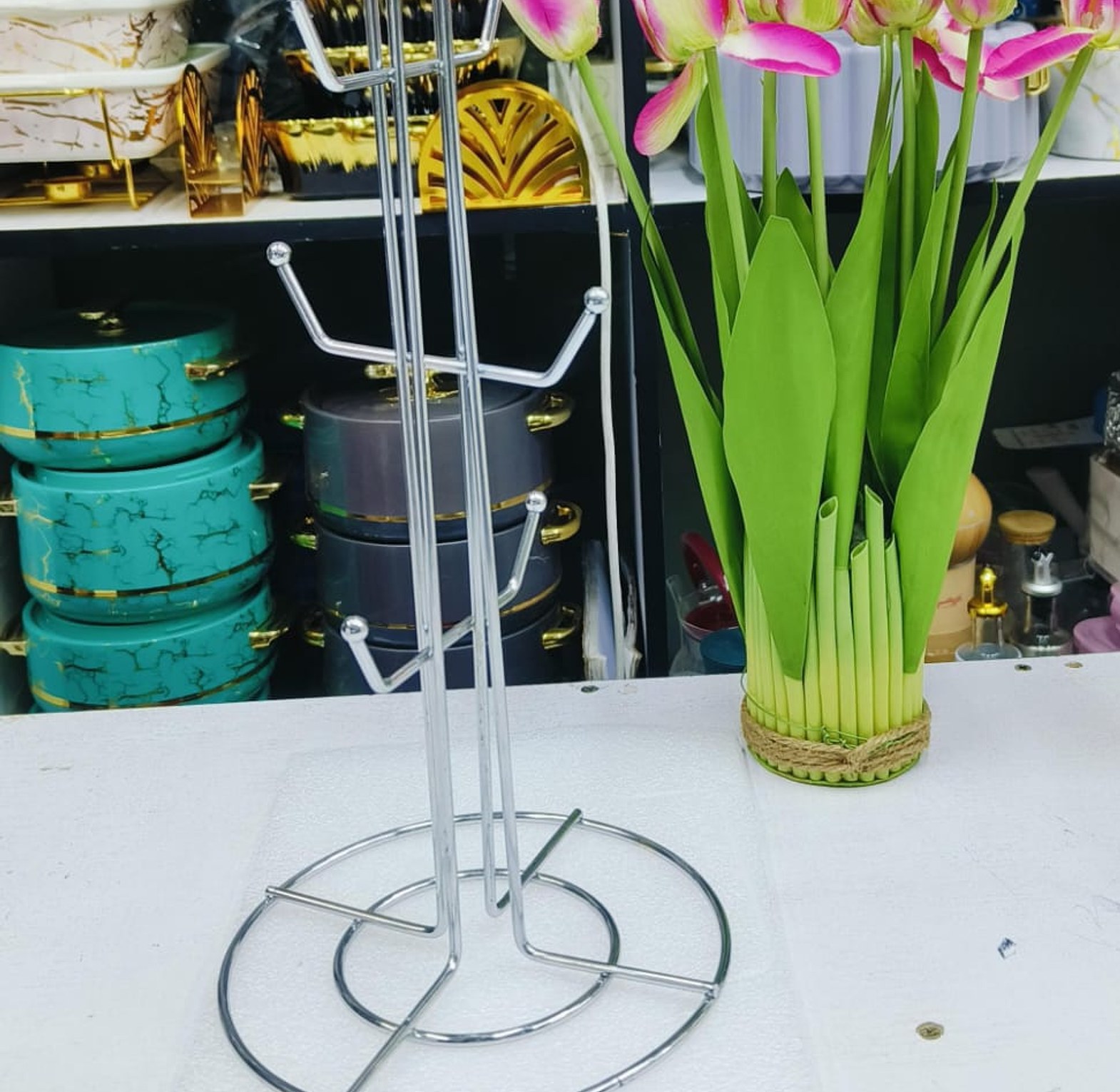 Cup Holder Mug Holder Cup Stand With 6 Hooks image