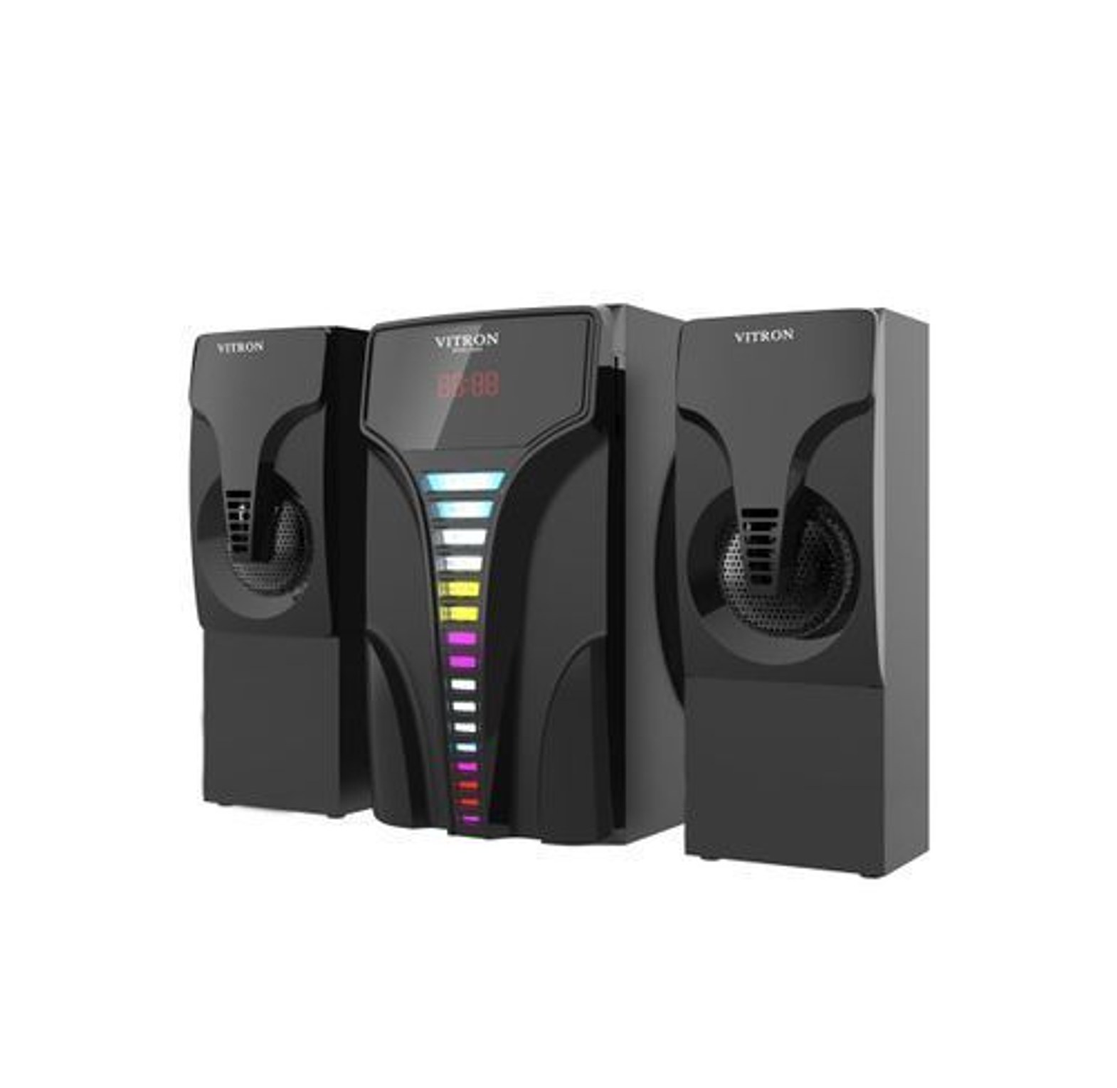 Subwoofer. Vitron V5204 2.1Ch Multimedia Speaker System BT/USB/MP3 - Black (1YR WRTY) image