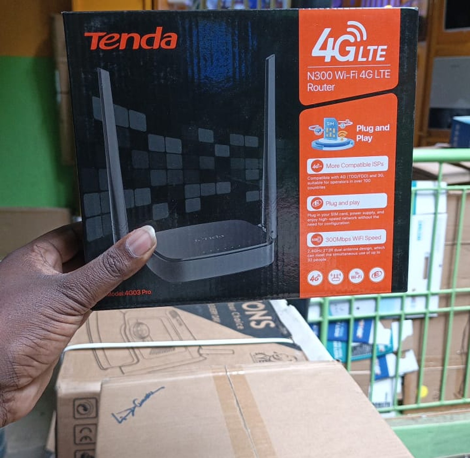  Tenda 4G03 Pro LTE N300 Wi-Fi Router.  image