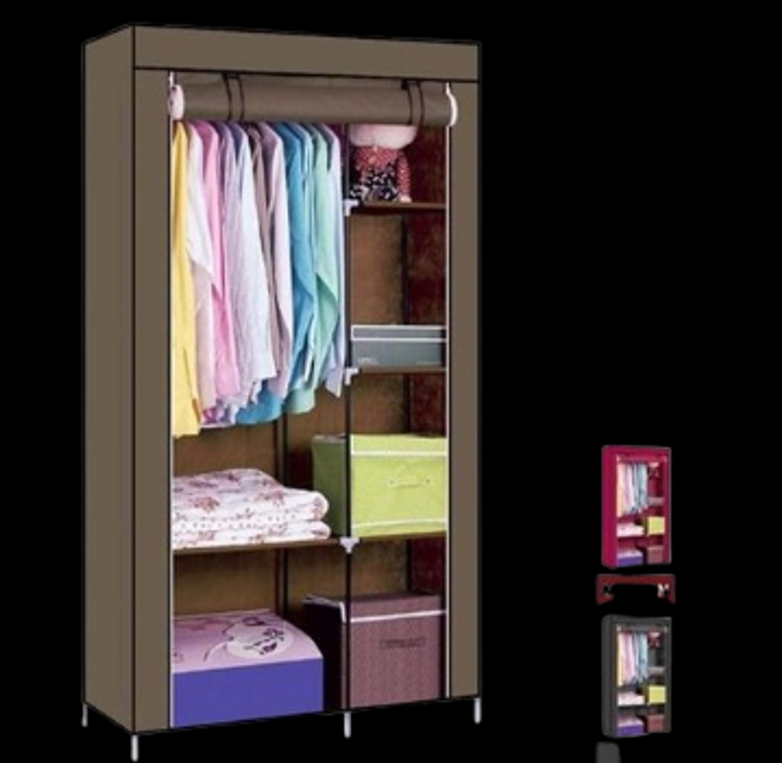 Portable Wardrobe. Nunix Portable Wardrobe 2 Column, Durable And Affordable image