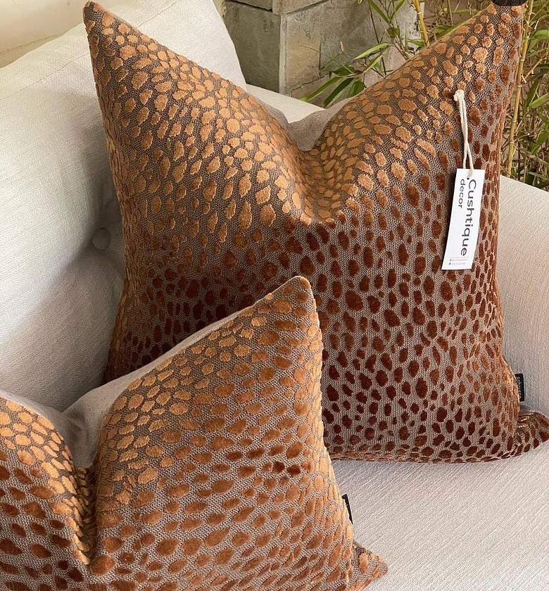 RUST-PEBBLE CUSHION image