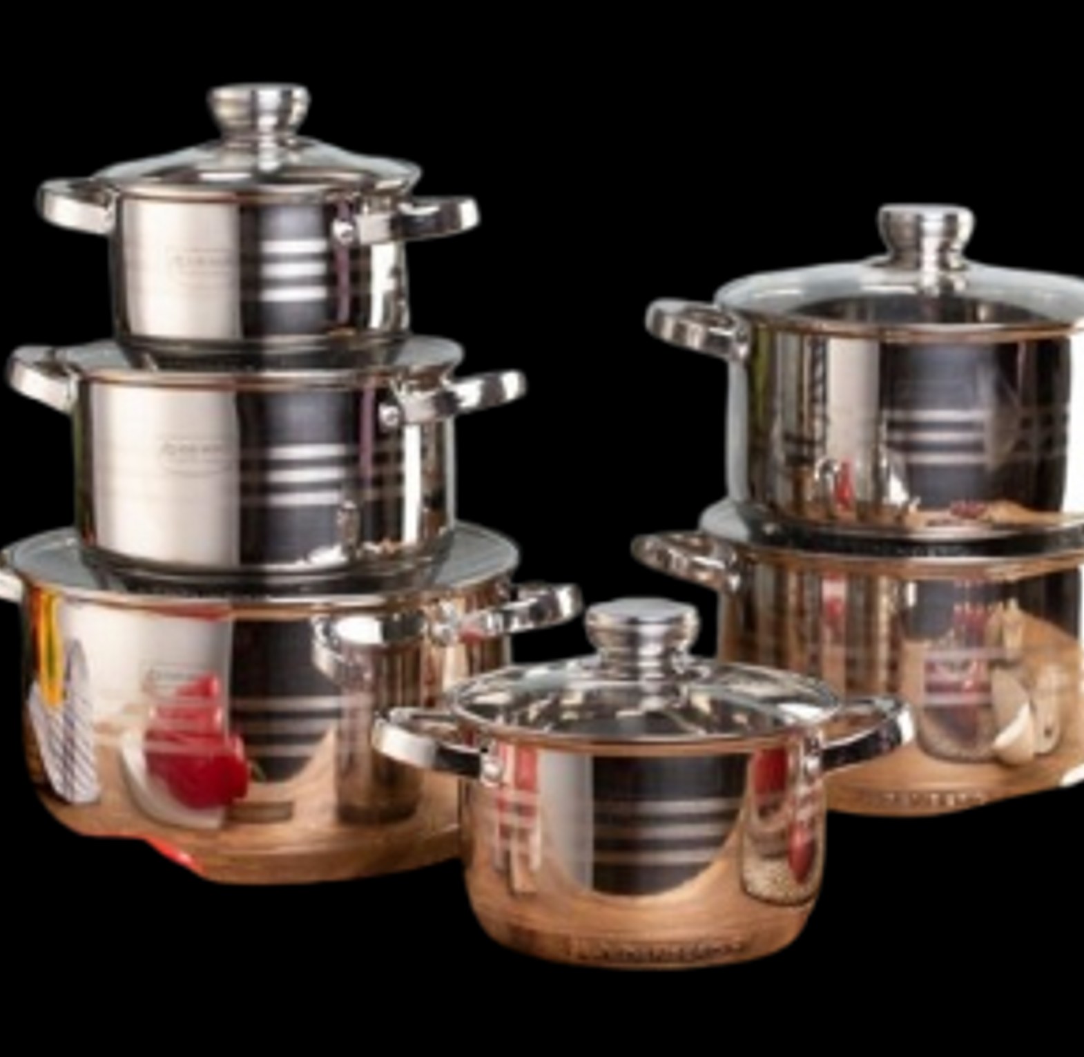 Cookware. 12pc Edenburg Stainless Steel Cookware image
