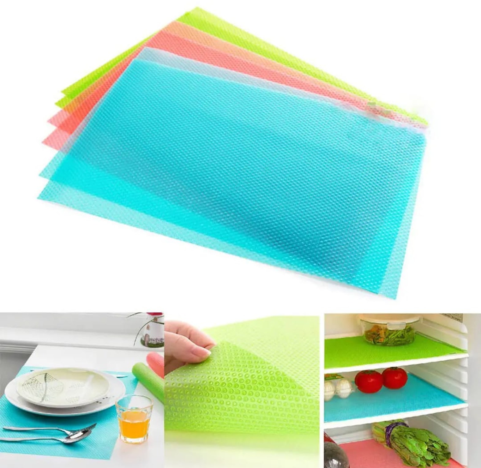 4PCS Waterproof EVA Refrigerator Liner Mats image