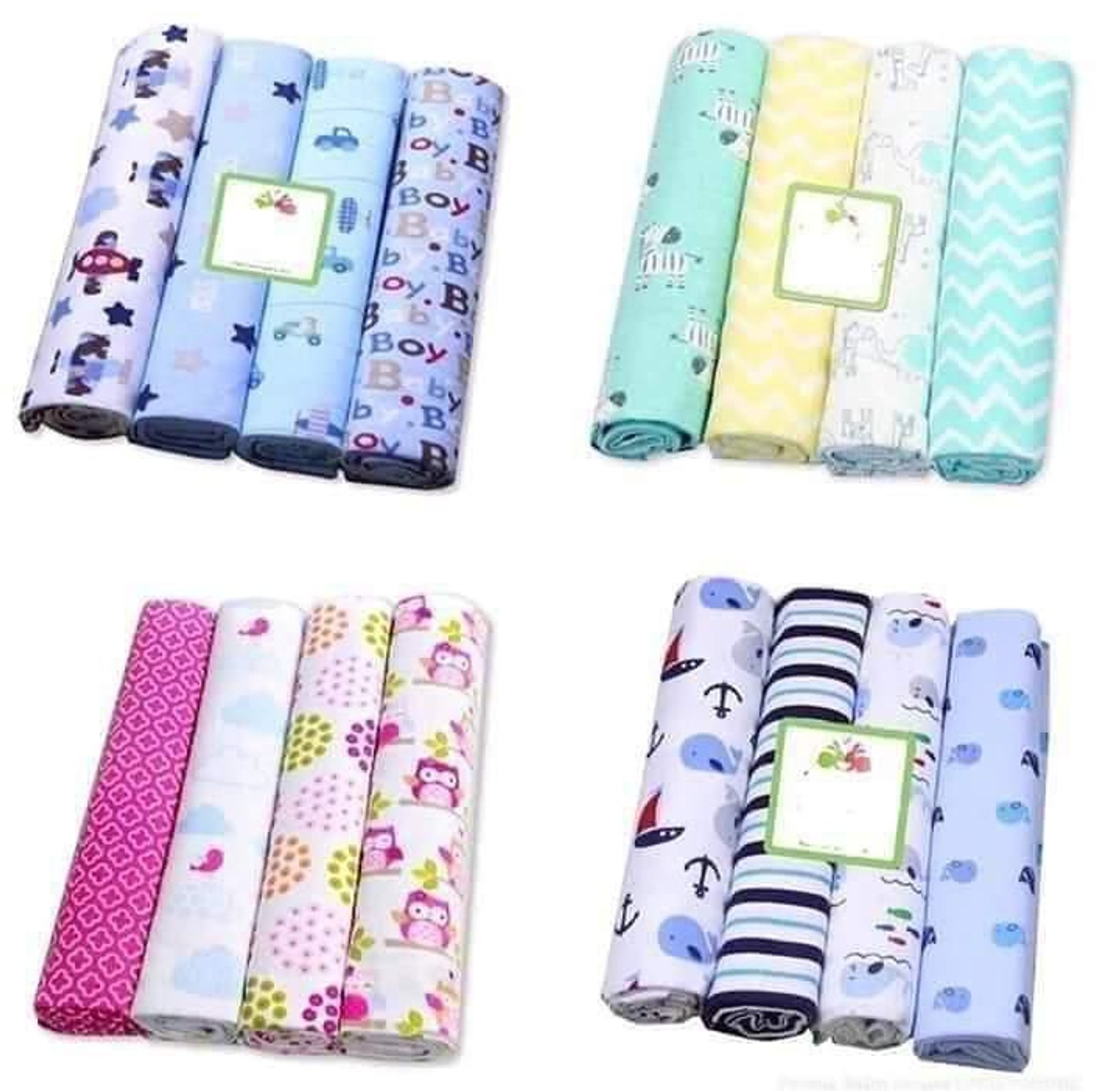 4 PC's flannels a set image