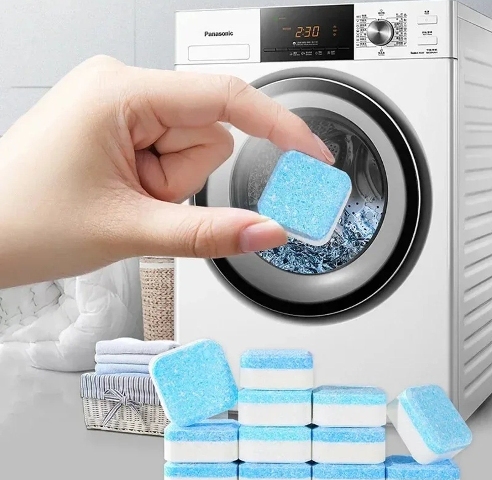 12 Piece Washing Machine Antibacterial Cleaning Tablets image