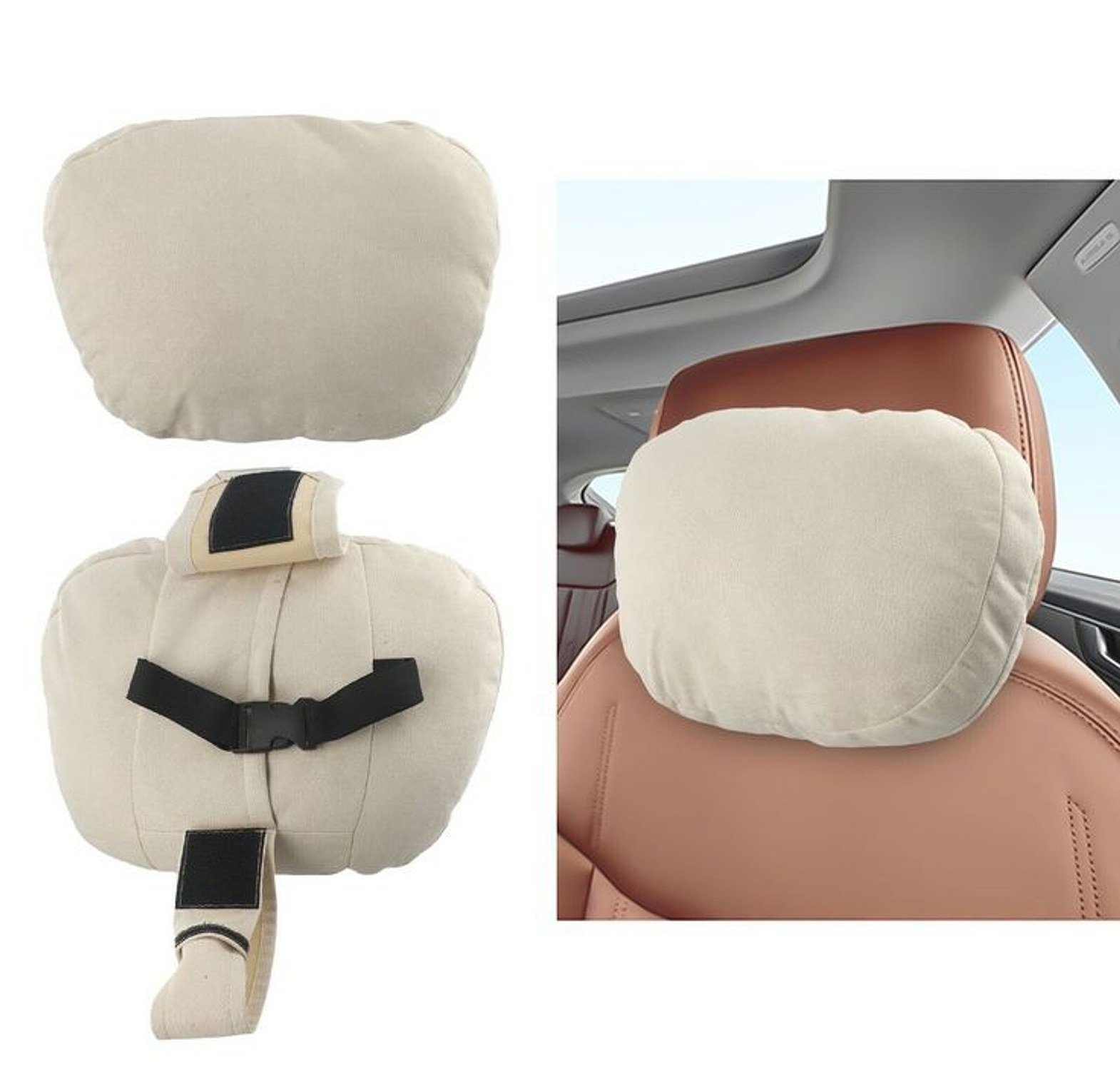 ▪️Memory Foam car headrest/support     image