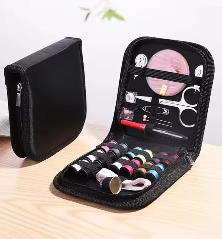 Portable 27-Piece Sewing Kit & Needle Thread Box for Home Travel & CBC Students image