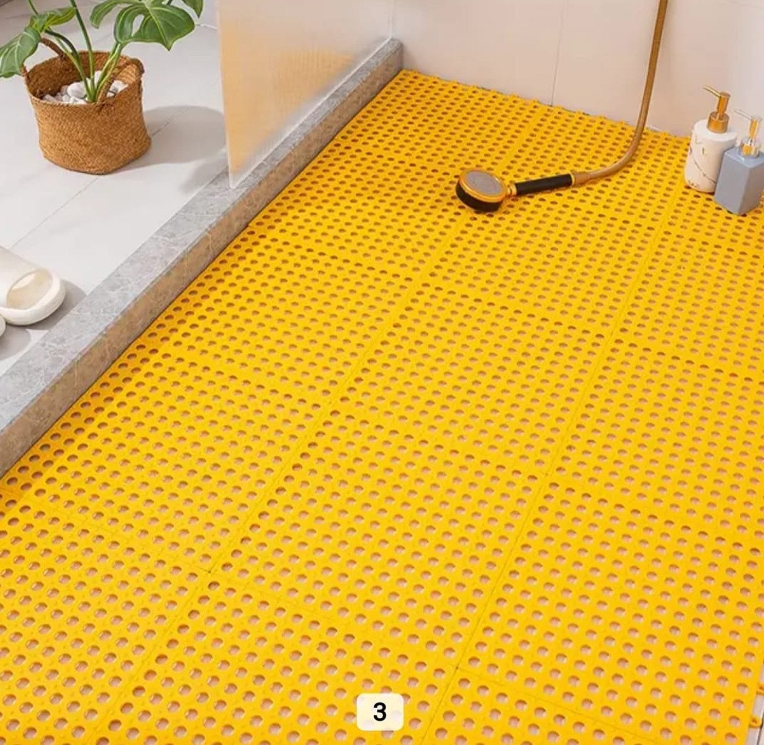 Inter Locking Nonslip Bathroom Floor Mat, Antislip Shower Floor Mat image