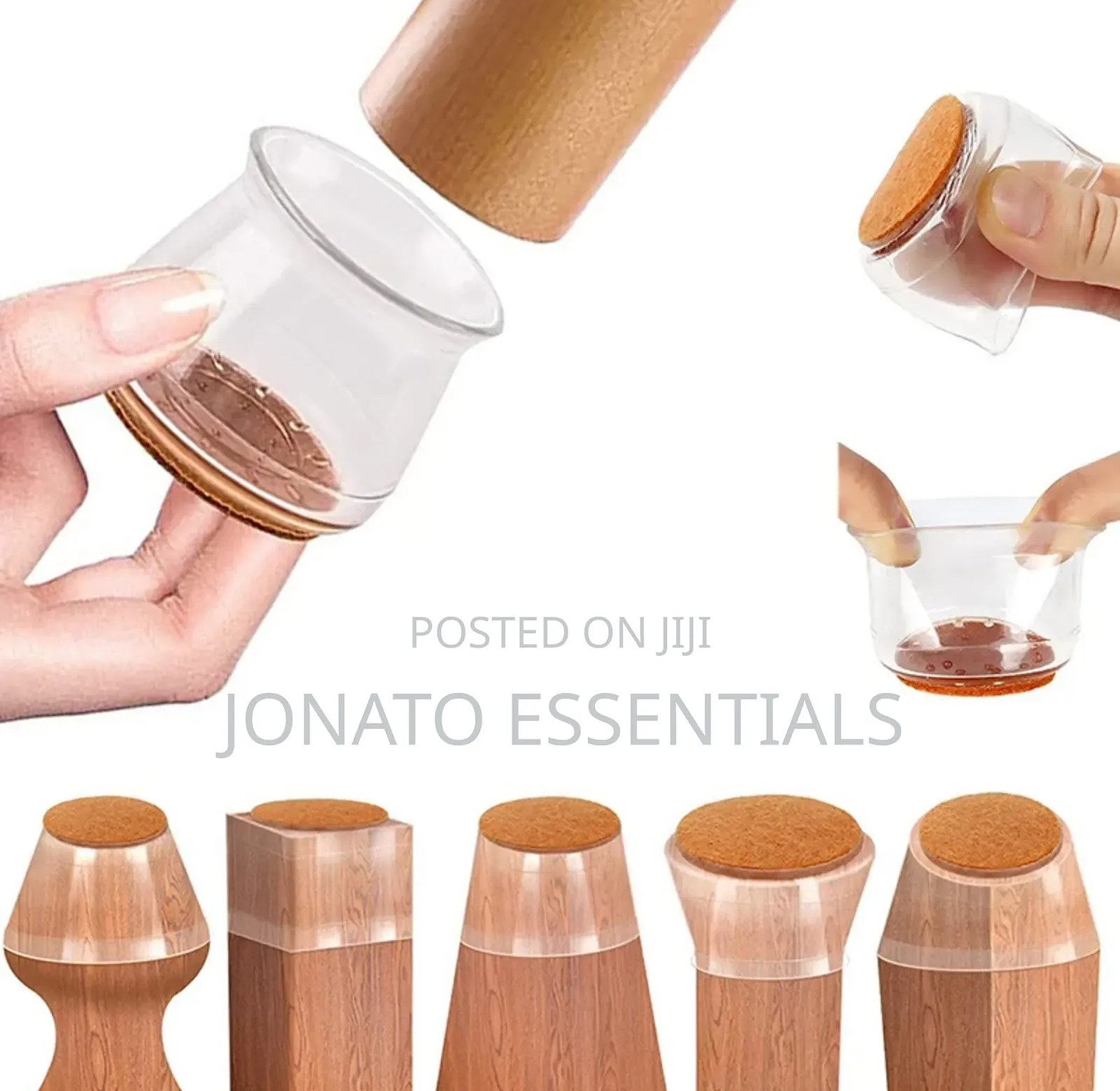 8 Piece Furniture Legs Protectors, Chair Leg Sliders image