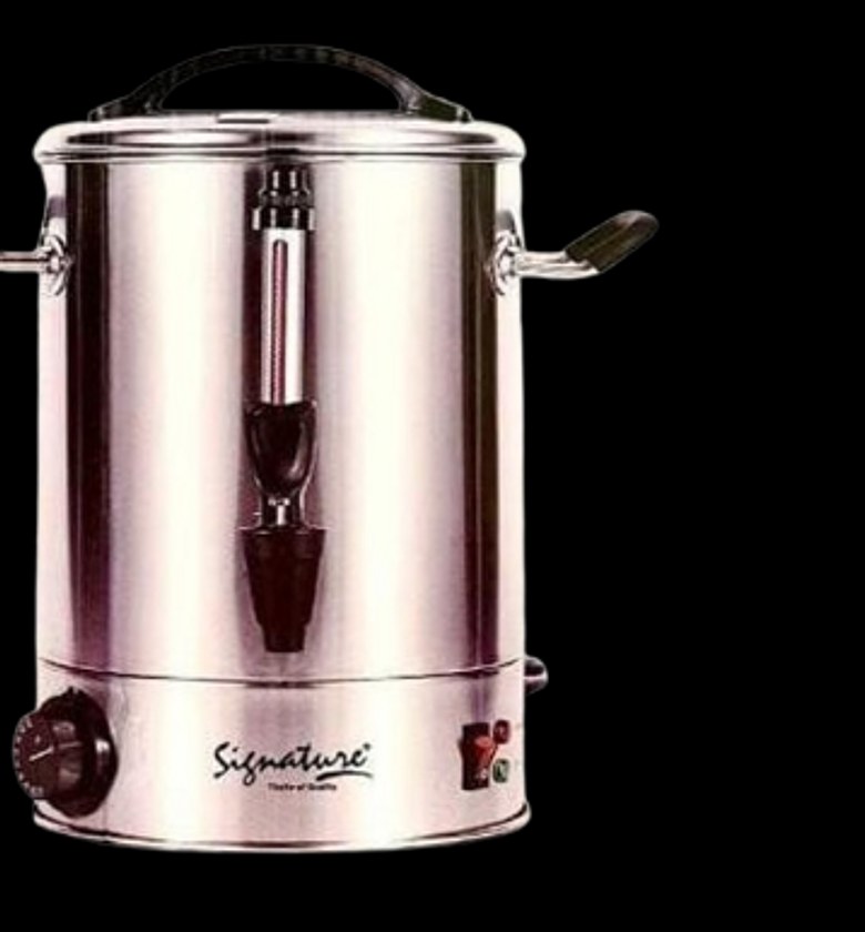 Electric Tea Urn. Commercial/House Use Signature STAINLESS STEEL DOUBLE WALL TEA URN NON ELECTRIC 20L image