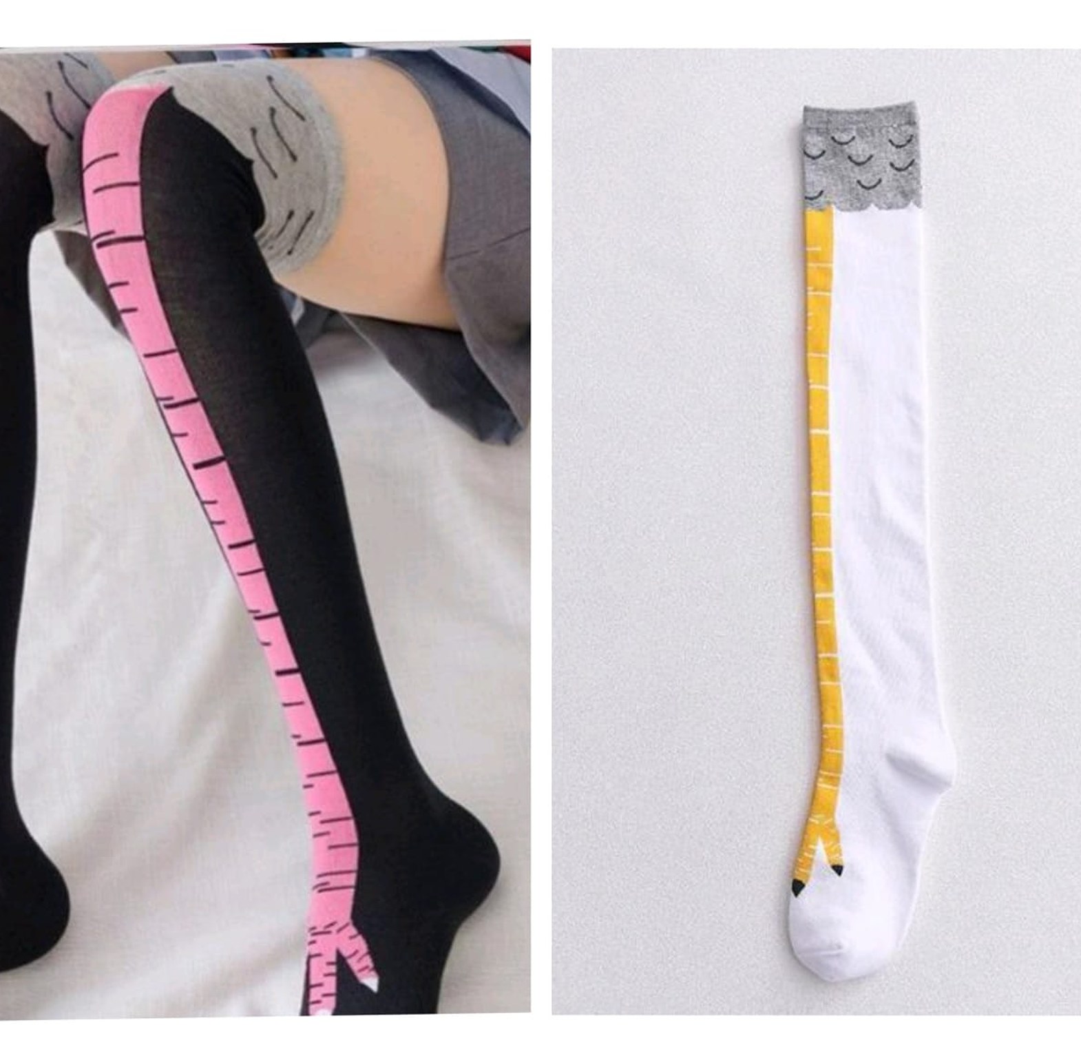 Halloween Funny Chicken Foot Socks image
