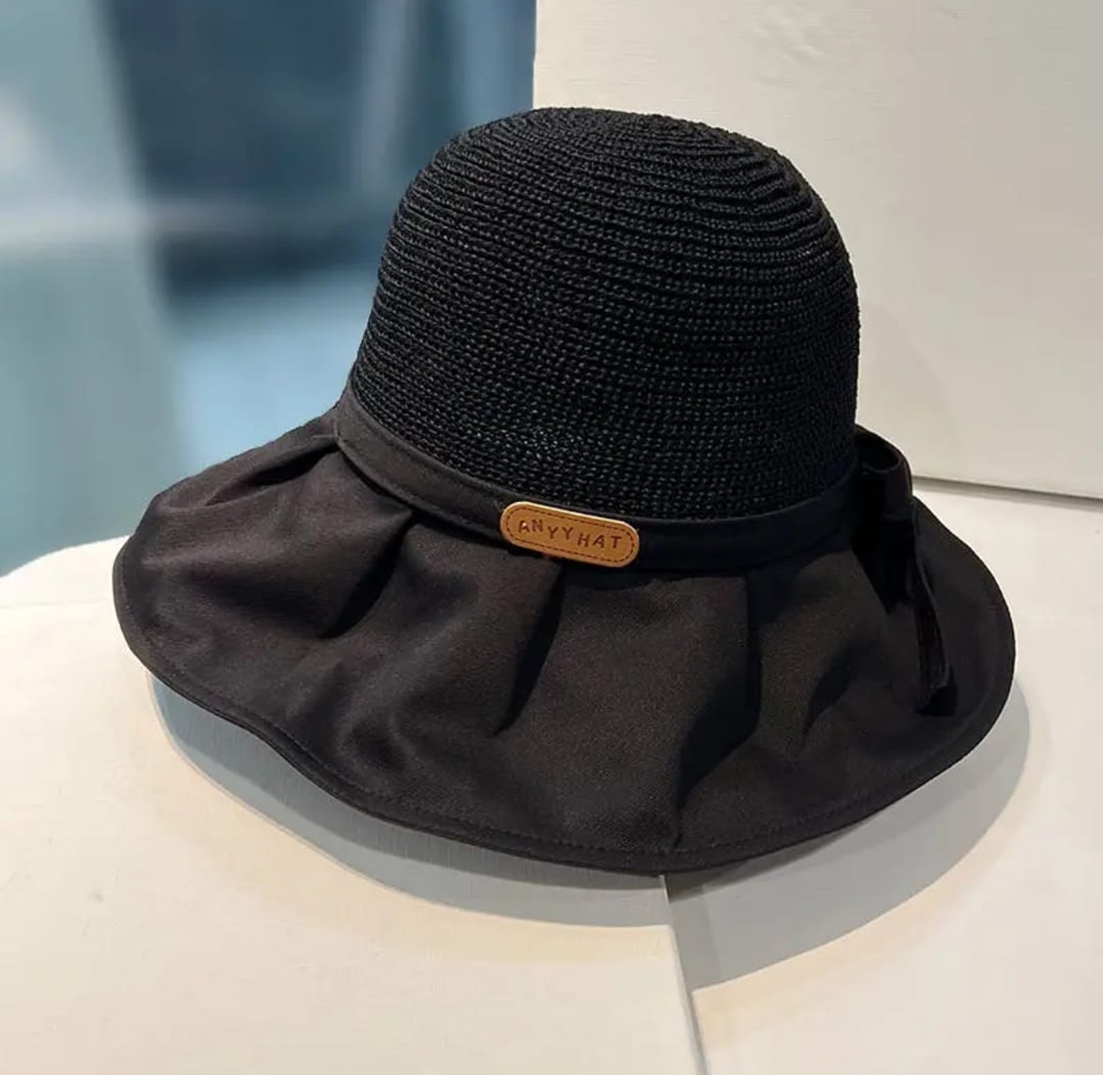 Women’s Butterfly Knot Wide Brim Sun Hat image