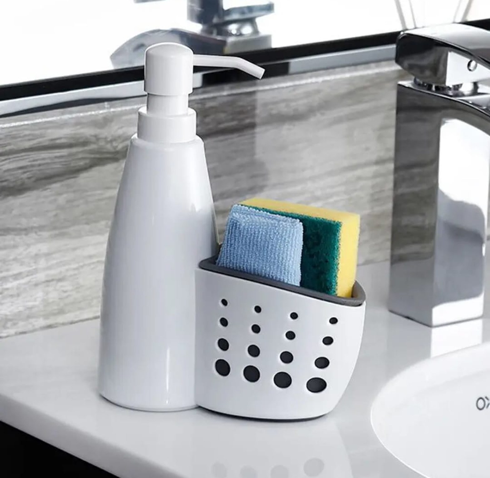 2-in-1 Soap Dispenser & Storage Box image