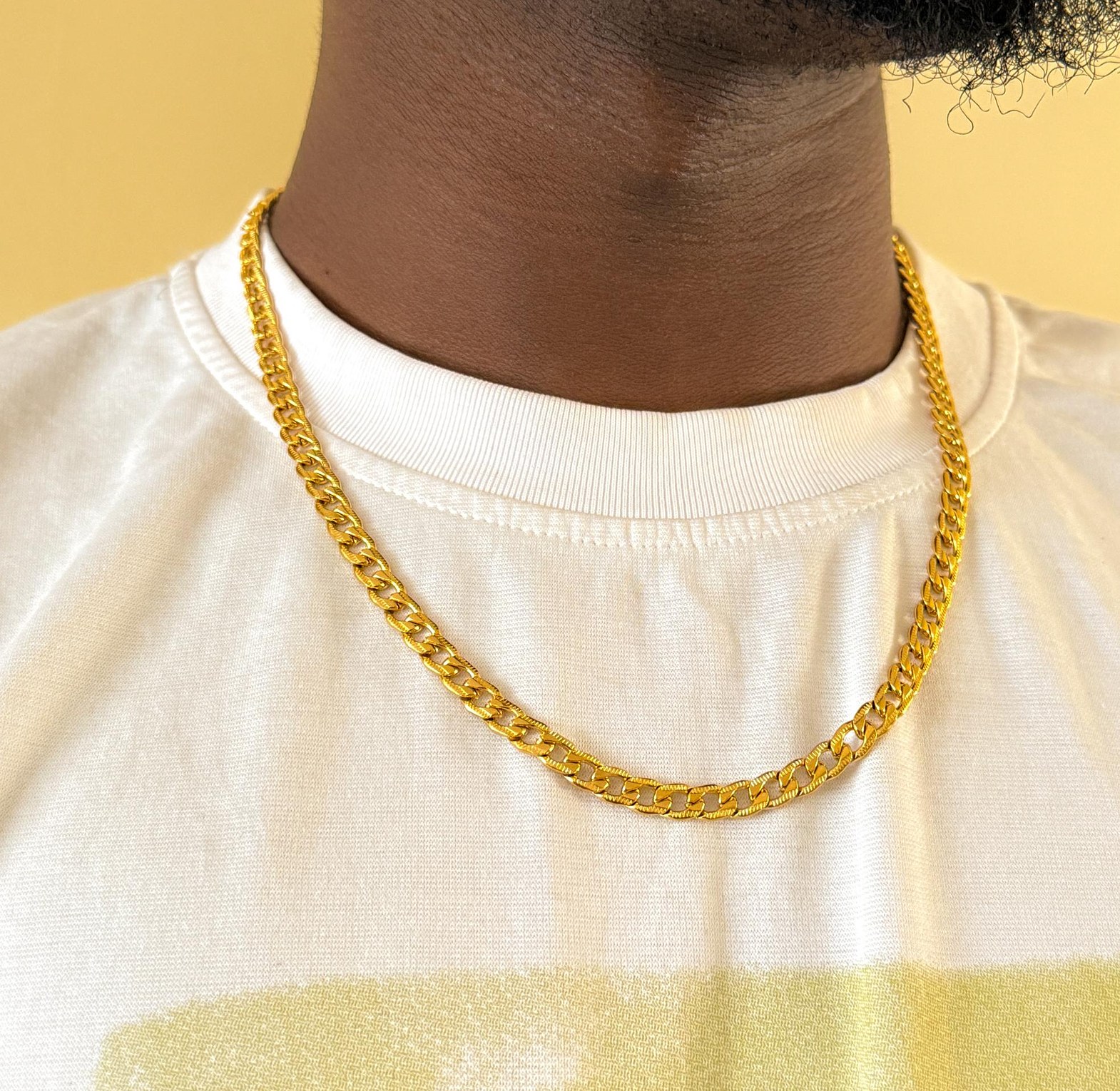 4mm gold cuban chain image
