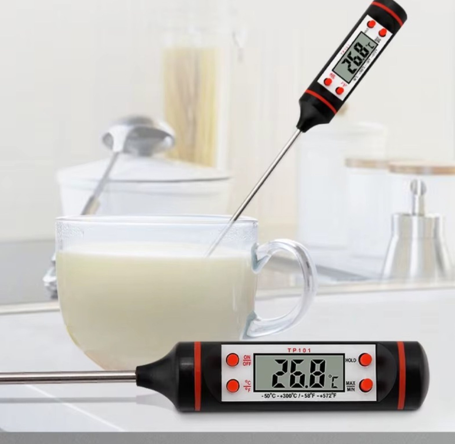TP101 Digital Food Thermometer Instant Read Probe Meat BBQ Kitchen Thermometer image