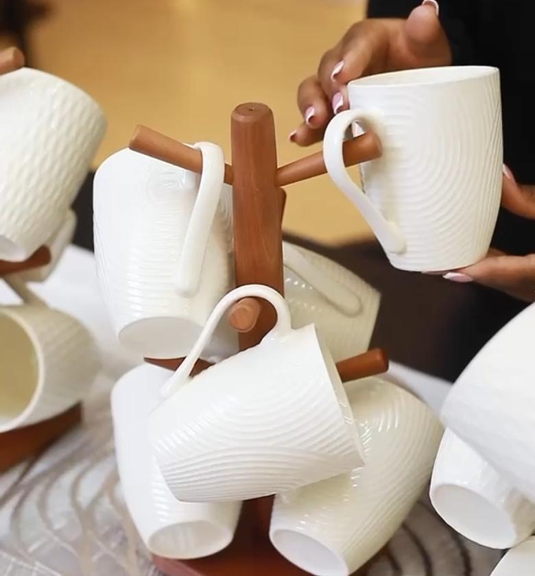 6 pcs white cups image