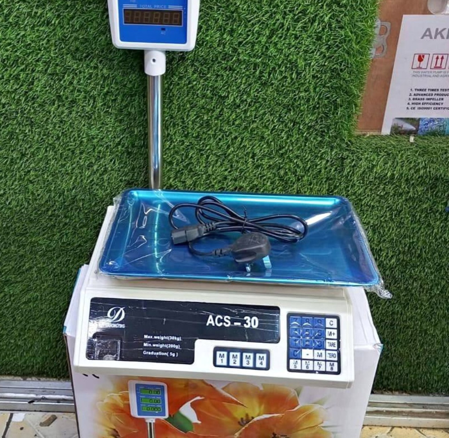 30kg digital scale with pole image