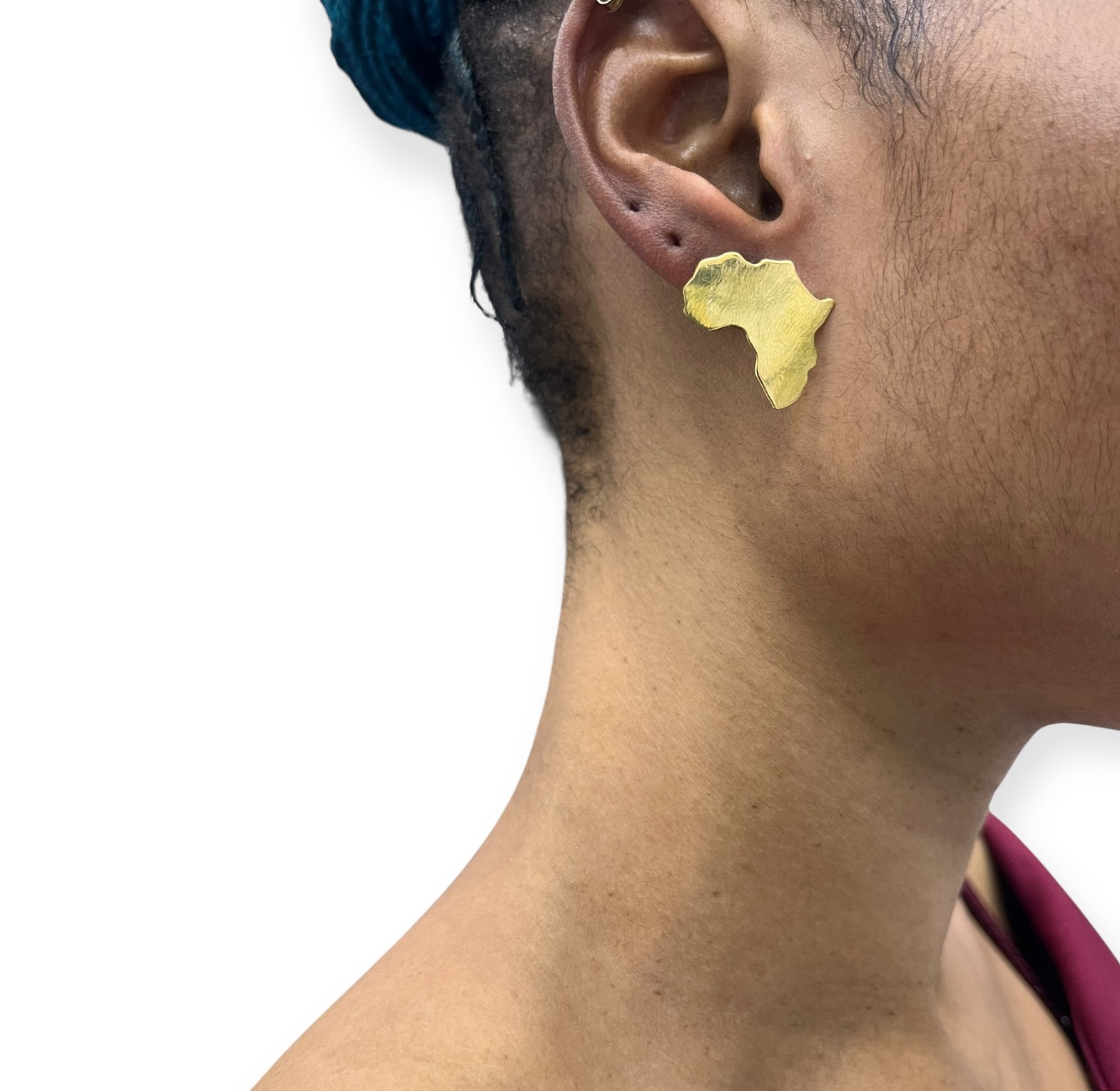 African Brass Earrings  image