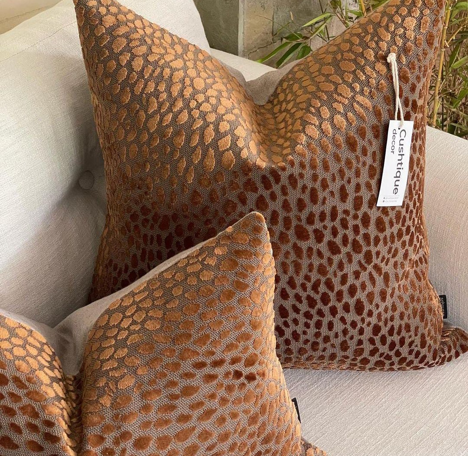 RUST-PEBBLE CUSHION image