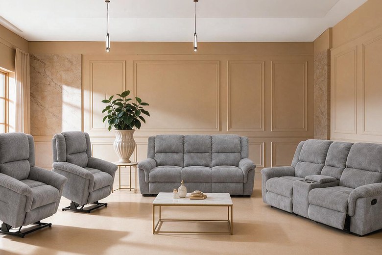 ROSS 6 Seater Fabric Recliner (3+2+1) image